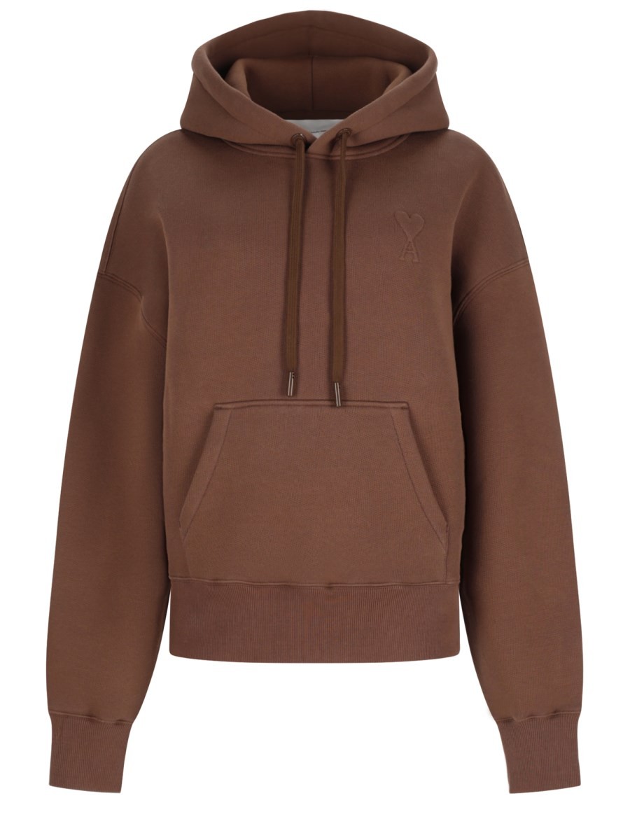 AMI PARIS Felpa Con Logo E Cappuccio