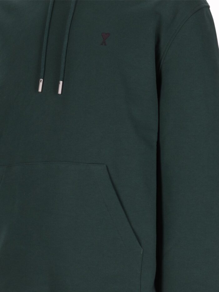 AMI PARIS FELPA CON LOGO E CAPPUCCIO