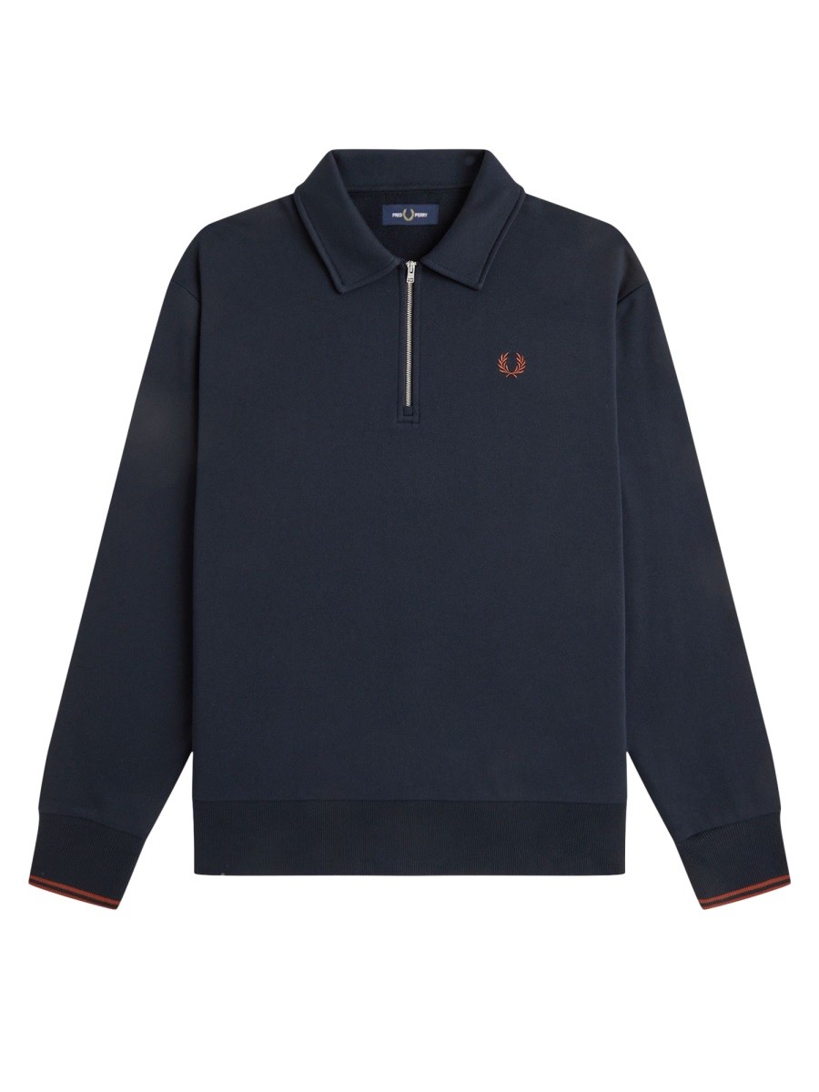 FRED PERRY Felpa Con Logo E Zip