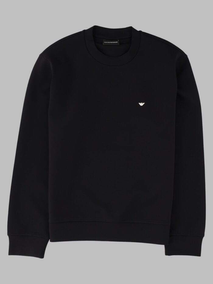 emporio armani felpa con logo in double jersey Emporio Armani Felpa Con Logo In Double Jersey