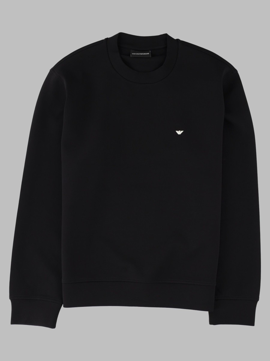 Emporio Armani Felpa Con Logo In Double Jersey