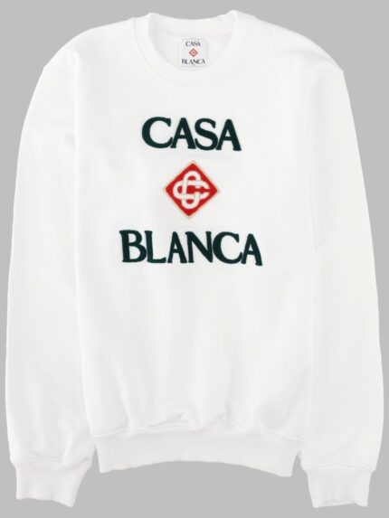 CASABLANCA FELPA CON LOGO RICAMATO