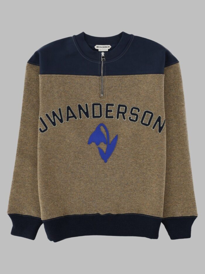 jw anderson felpa con logo ricamato Jw Anderson Felpa Con Logo Ricamato