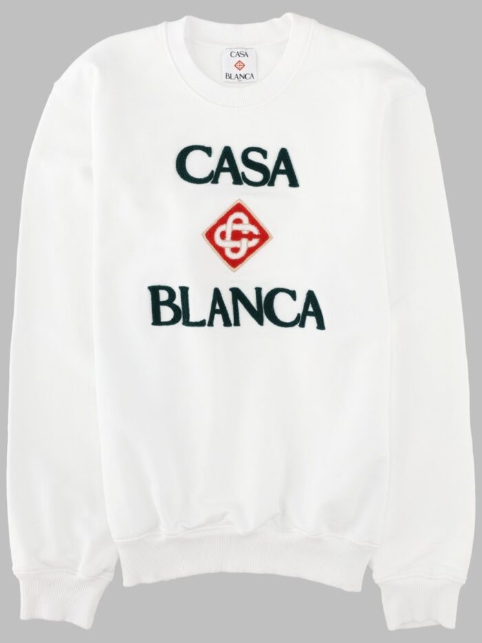 casablanca felpa con logo ricamato CASABLANCA FELPA CON LOGO RICAMATO