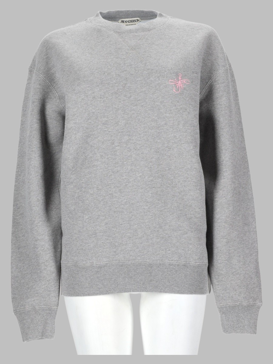 Jw Anderson Felpa Con Logo Ricamato "anchor"