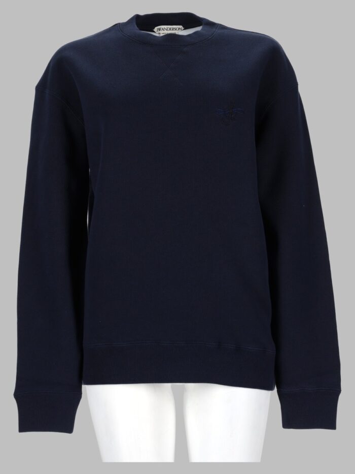 jw anderson felpa con logo ricamato "anchor" Jw Anderson Felpa Con Logo Ricamato "anchor"