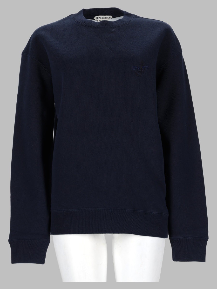Jw Anderson Felpa Con Logo Ricamato "anchor"