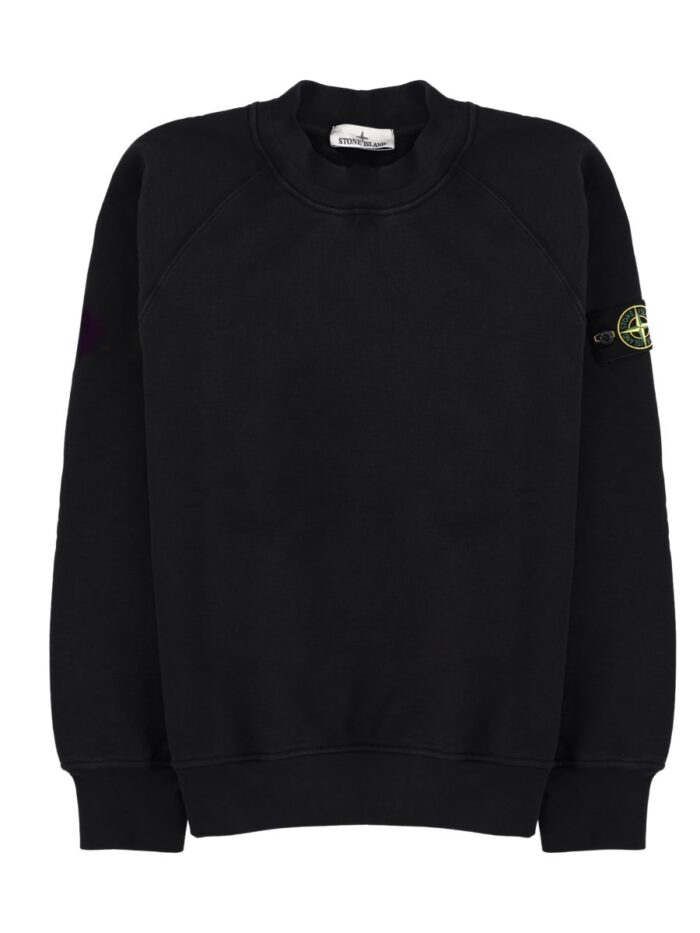 stone island felpa con patch logo Stone Island Felpa Con Patch Logo