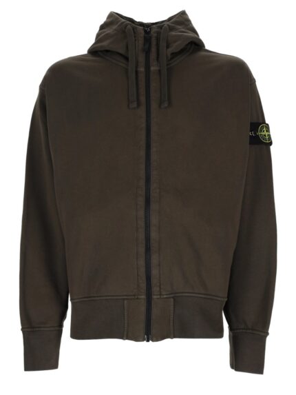 Stone Island Felpa Con Patch Logo