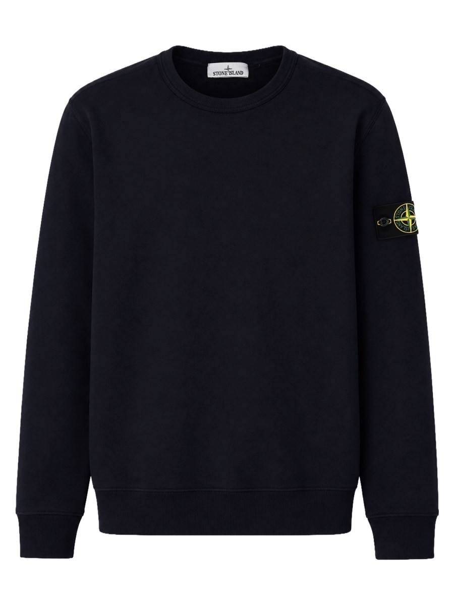 Stone Island Felpa Con Patch Logo