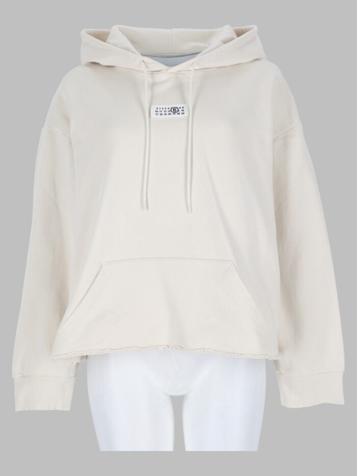 mm6 maison margiela felpa con patch logo MM6 MAISON MARGIELA Felpa Con Patch Logo