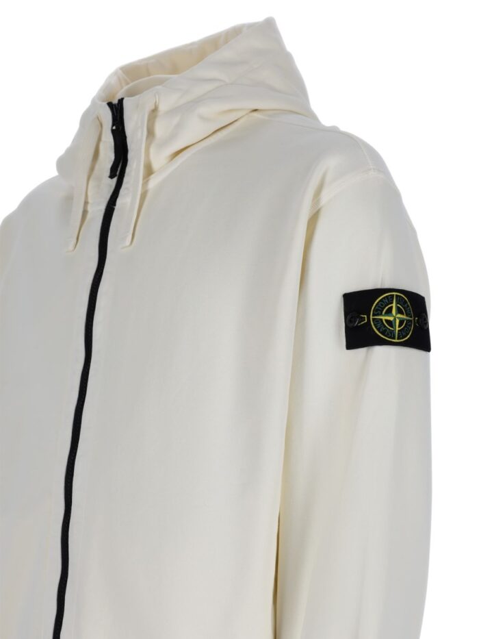 Stone Island Felpa Con Patch Logo
