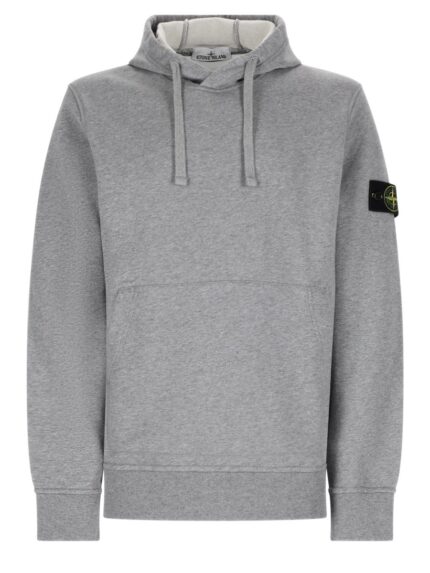 Stone Island Felpa Con Patch Logo E Cappuccio