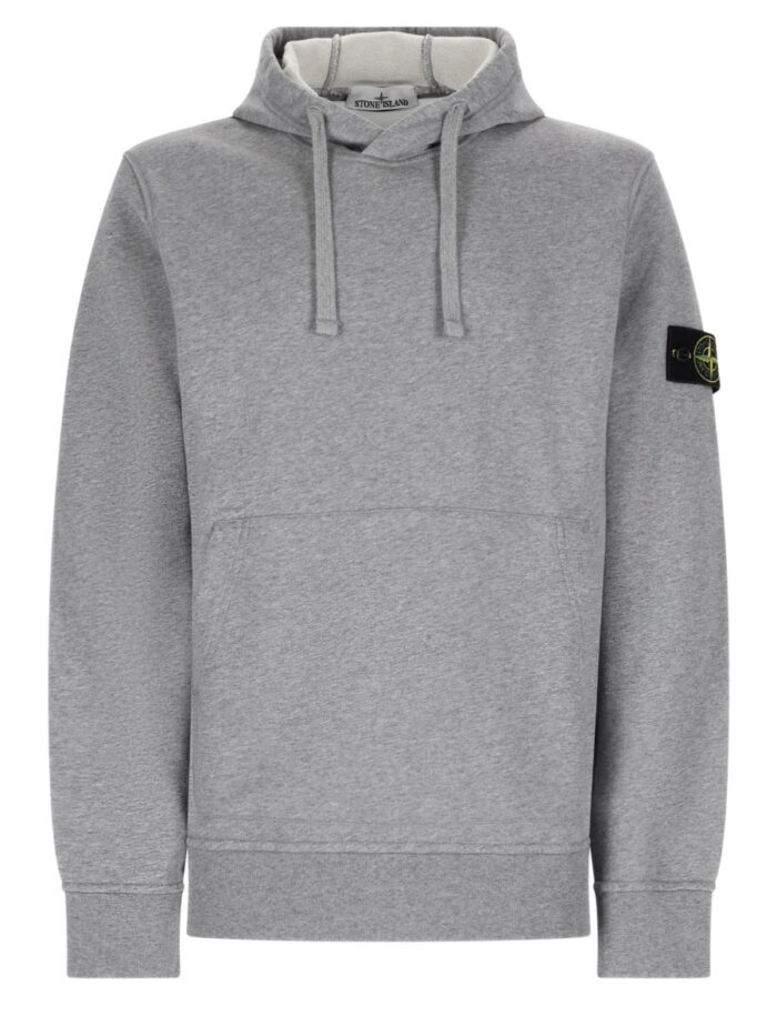 Stone Island Felpa Con Patch Logo E Cappuccio