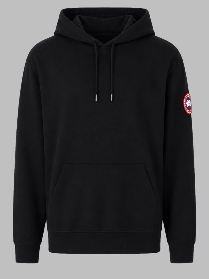 canada goose felpa con patch logo e cappuccio CANADA GOOSE FELPA CON PATCH LOGO E CAPPUCCIO