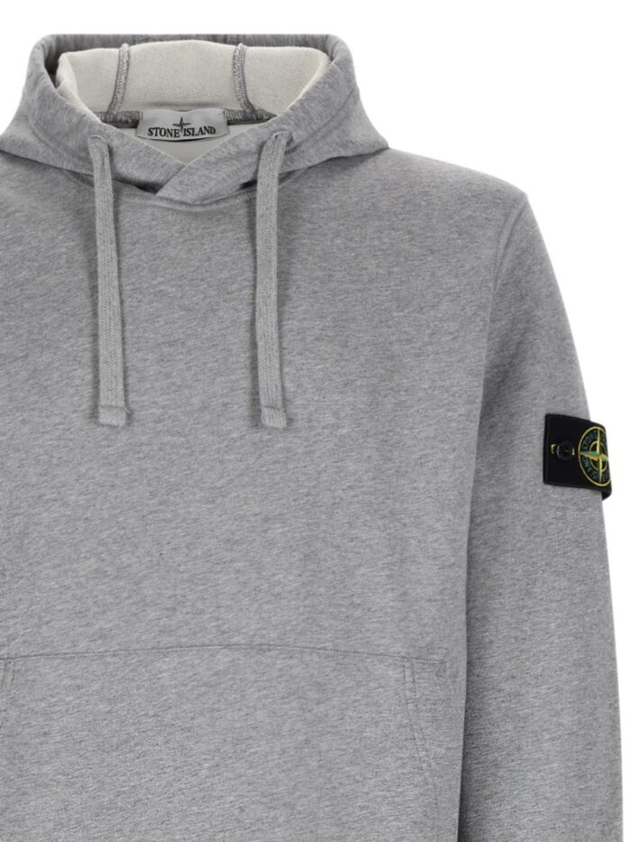 Stone Island Felpa Con Patch Logo E Cappuccio