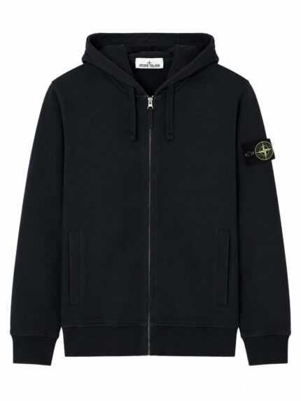 Stone Island FELPA CON PATCH LOGO E ZIP
