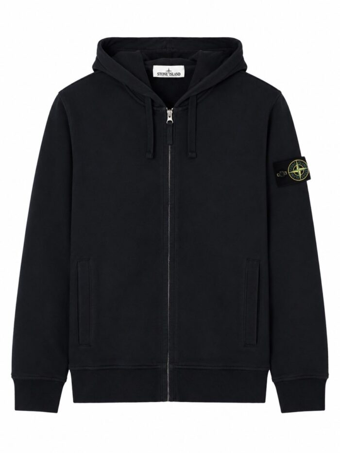 stone island felpa con patch logo e zip Stone Island FELPA CON PATCH LOGO E ZIP