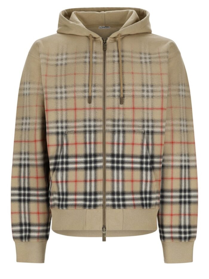 burberry felpa con stampa check Burberry Felpa Con Stampa Check