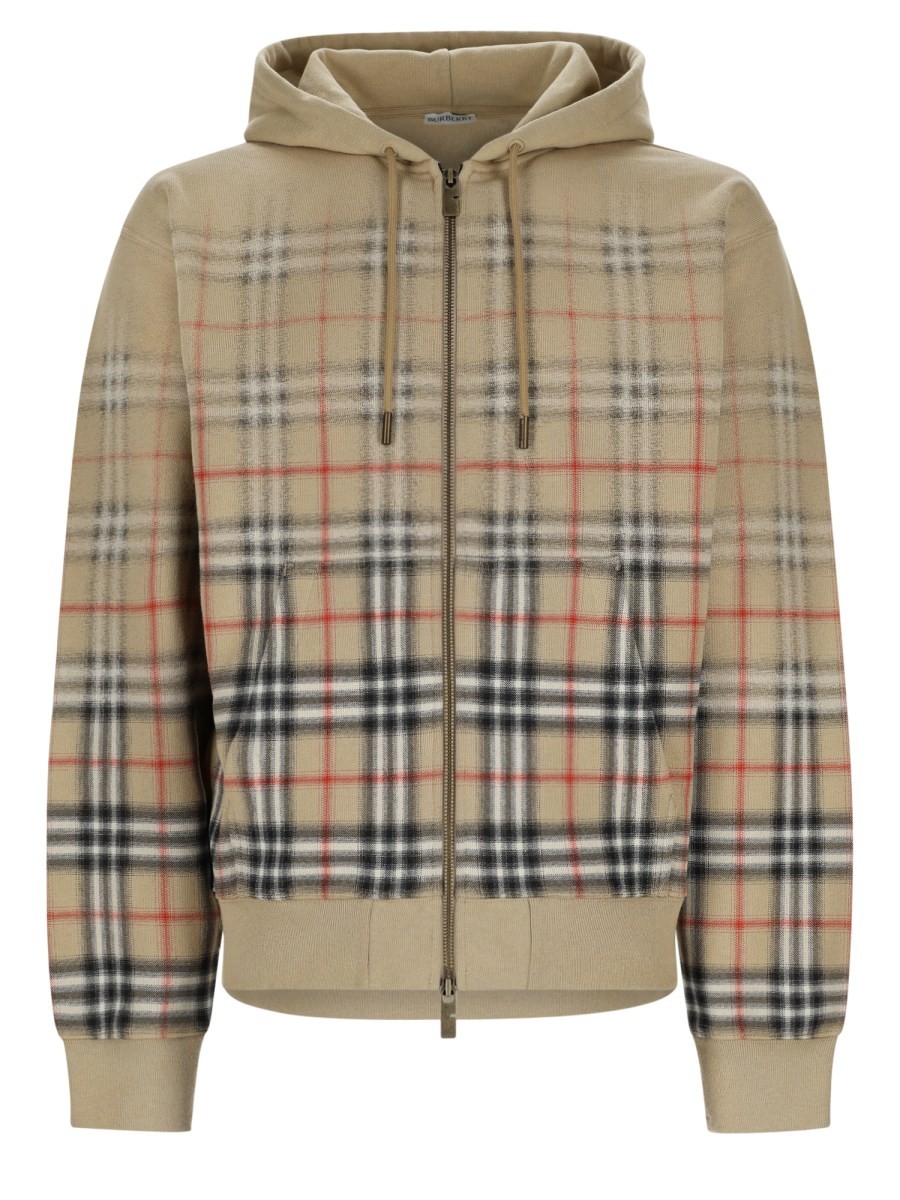 Burberry Felpa Con Stampa Check