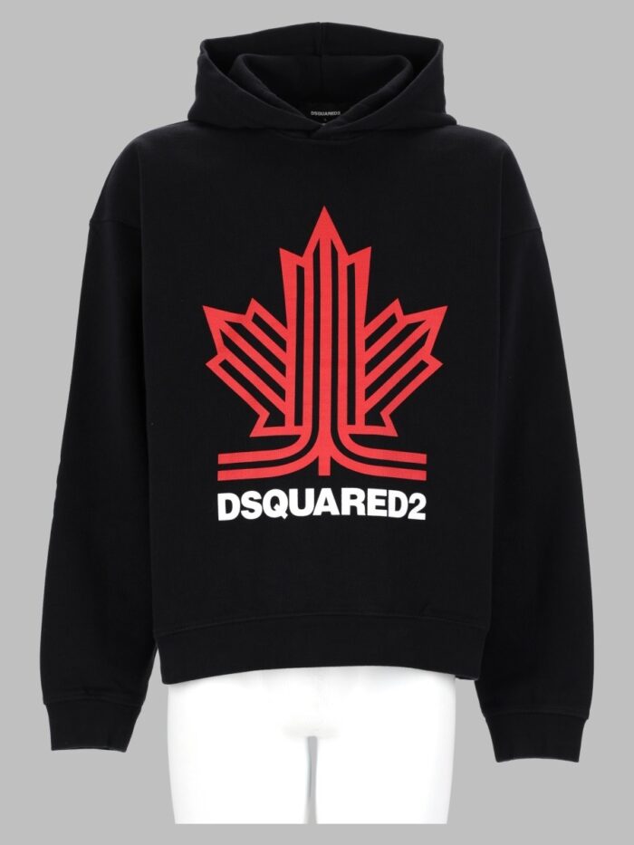 dsquared2 felpa con stampa e cappuccio Dsquared2 Felpa Con Stampa E Cappuccio