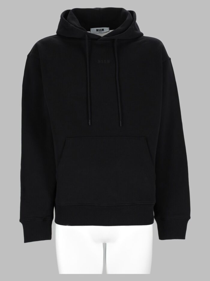 msgm felpa con stampa e logo Msgm Felpa Con Stampa E Logo
