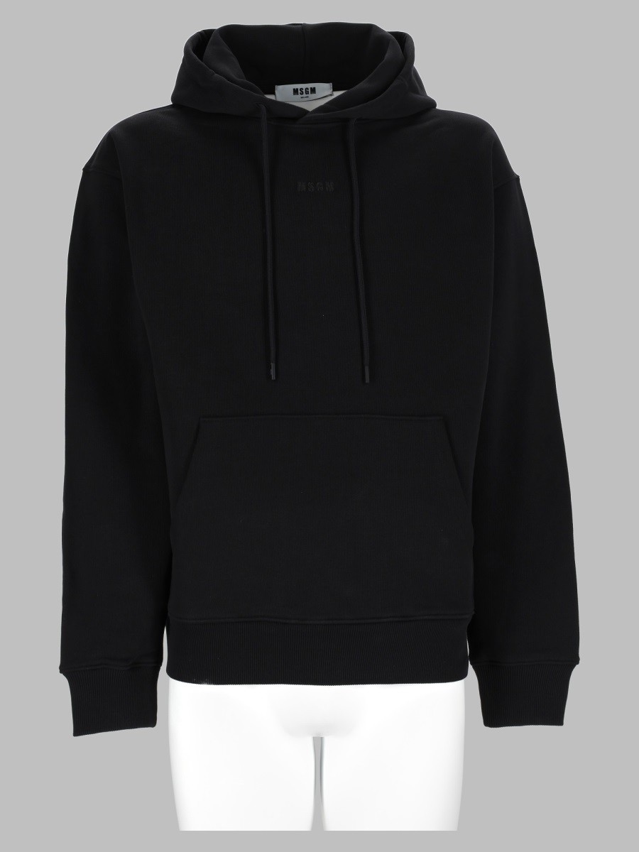 Msgm Felpa Con Stampa E Logo