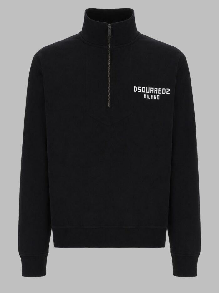 dsquared2 felpa con zip corta DSquared2 FELPA CON ZIP CORTA
