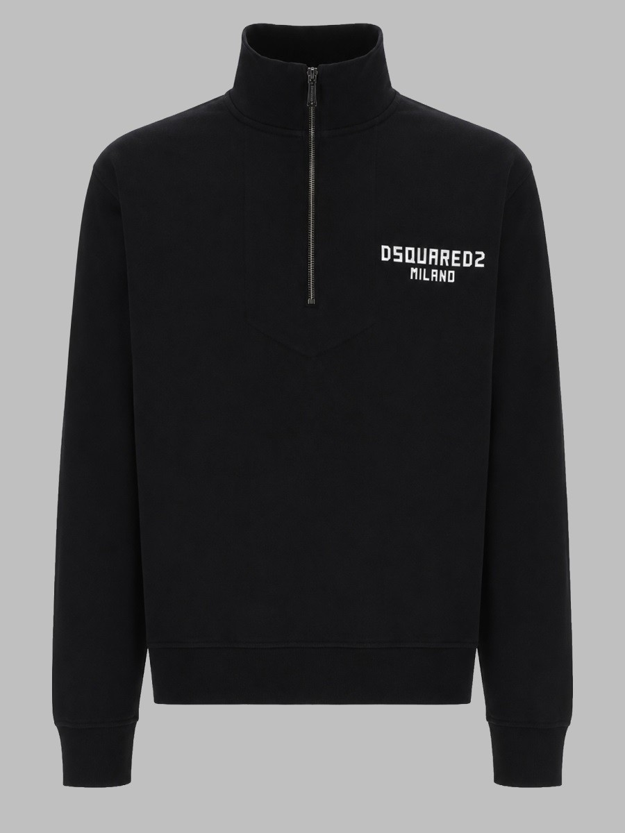 DSquared2 FELPA CON ZIP CORTA