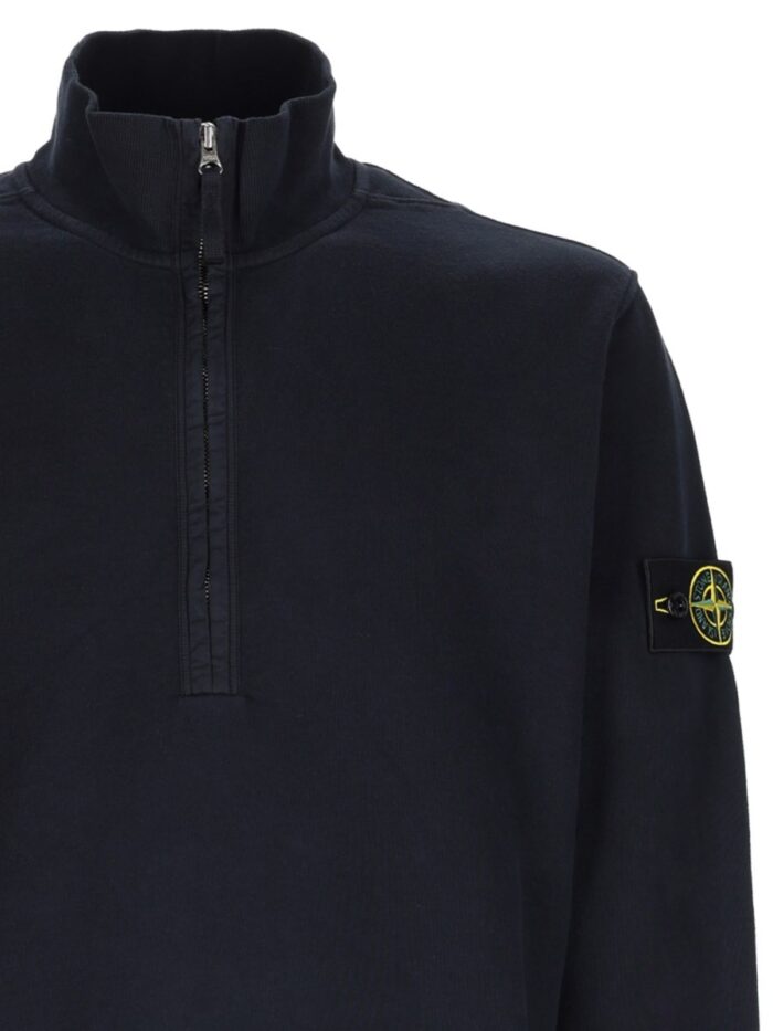 Stone Island FELPA CON ZIP CORTA