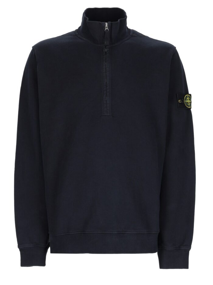 Stone Island FELPA CON ZIP CORTA