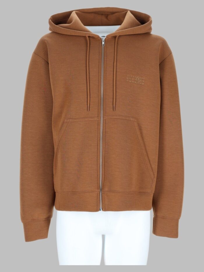 mm6 maison margiela felpa con zip e cappuccio MM6 MAISON MARGIELA Felpa Con Zip E Cappuccio