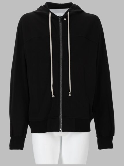 RICK OWENS FELPA CON ZIP E CAPPUCCIO