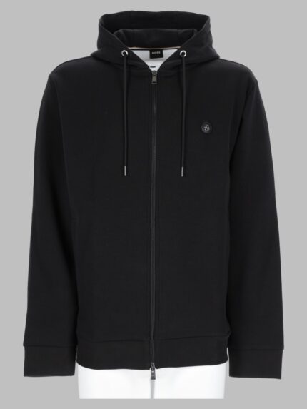 Boss FELPA CON ZIP E CAPPUCCIO