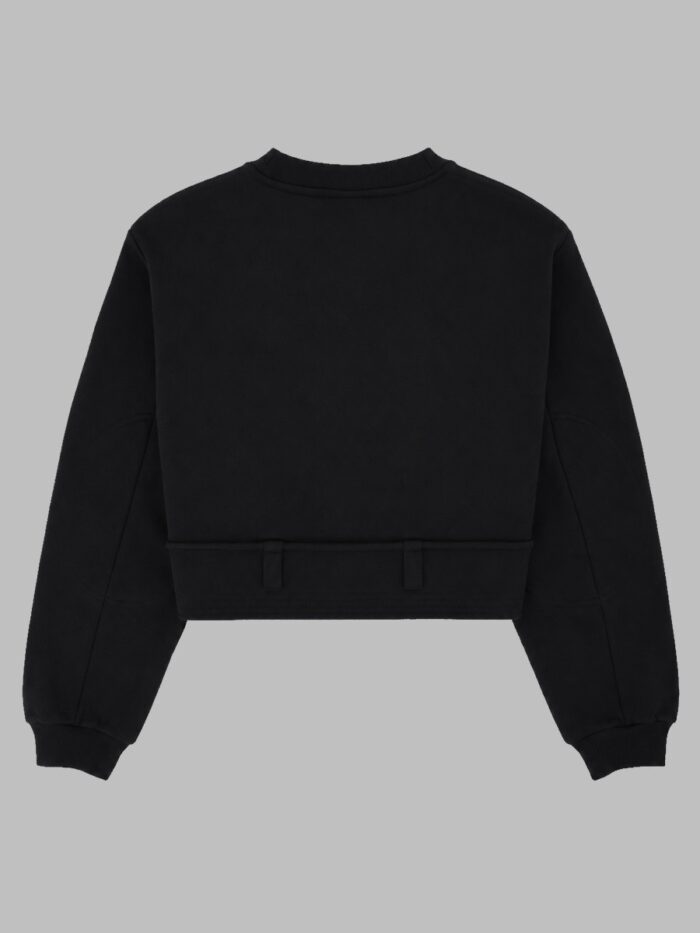 Dries Van Noten FELPA CROPPED CON COULISSE