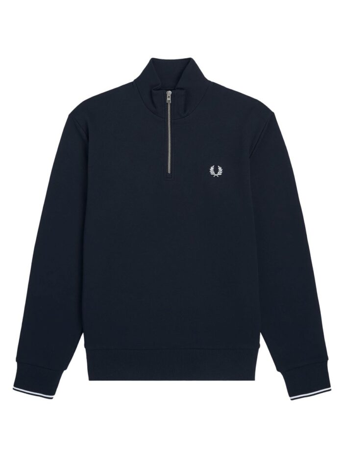 fred perry felpa in cotone a mezza zip FRED PERRY Felpa In Cotone A Mezza Zip