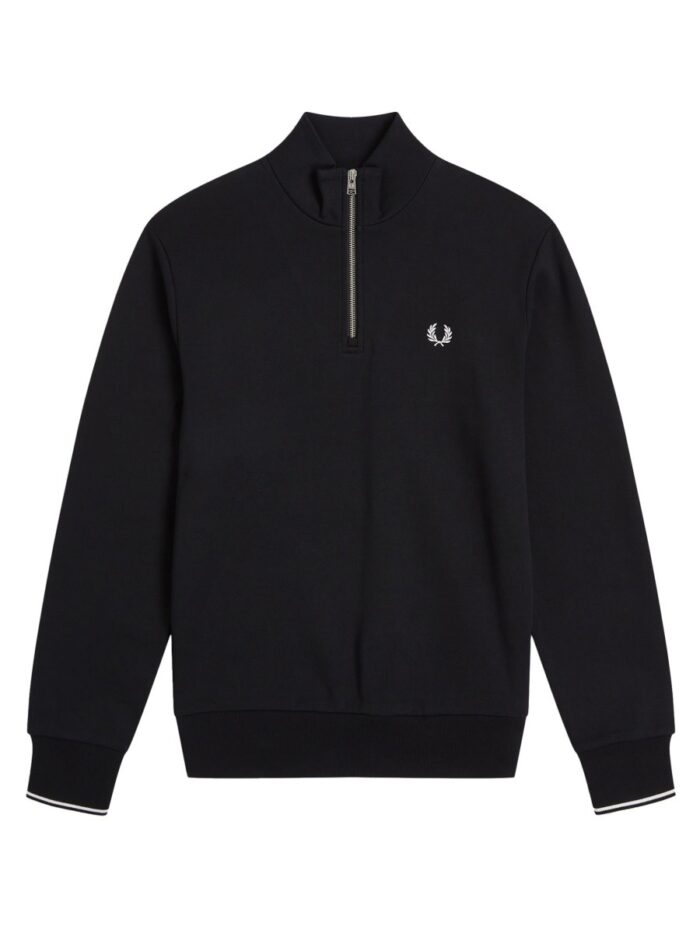fred perry felpa in cotone a mezza zip FRED PERRY Felpa In Cotone A Mezza Zip