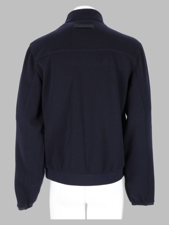 Zegna Felpa In Lana Misto Cotone E Seta Con Zip