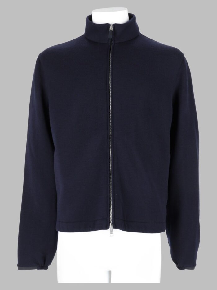 zegna felpa in lana misto cotone e seta con zip Zegna Felpa In Lana Misto Cotone E Seta Con Zip