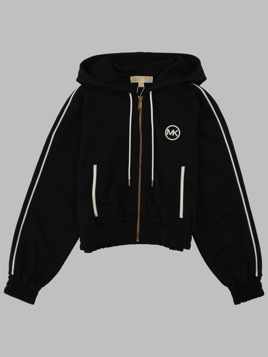 MICHAEL BY MICHAEL KORS FELPA IN PIQUÉ CON LOGO E ZIP