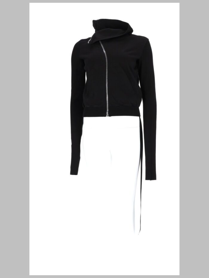 rick owens drkshdw felpa "mountain" con zip asimmetrica RICK OWENS DRKSHDW FELPA "MOUNTAIN" CON ZIP ASIMMETRICA