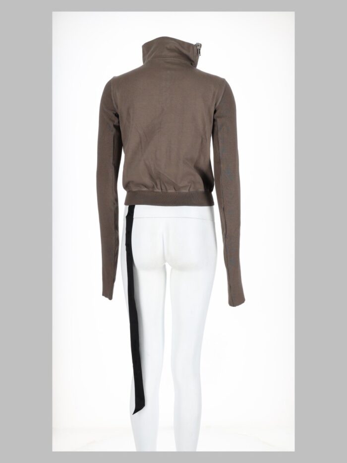 RICK OWENS DRKSHDW Felpa "Mountain" Con Zip Asimmetrica