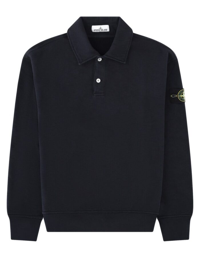 Stone Island Felpa Oversize Con Colletto Polo