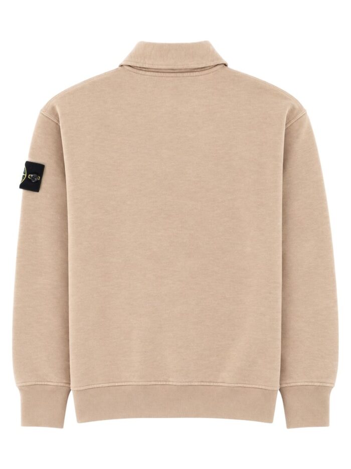 Stone Island Felpa Oversize Con Colletto Polo