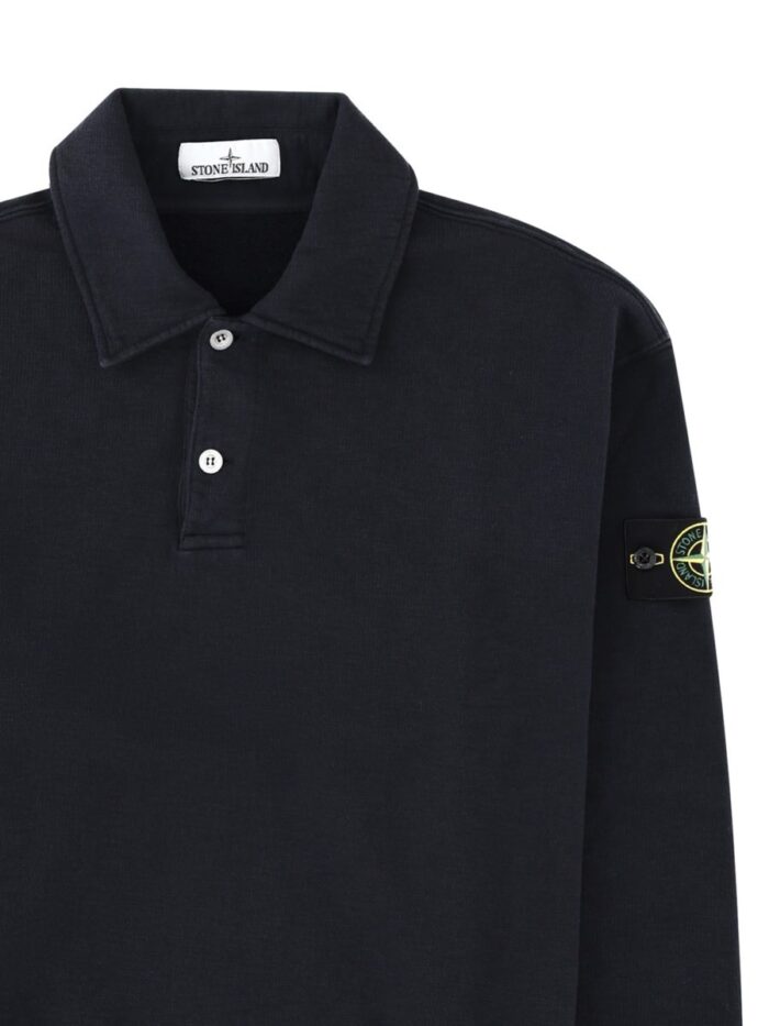 Stone Island Felpa Oversize Con Colletto Polo