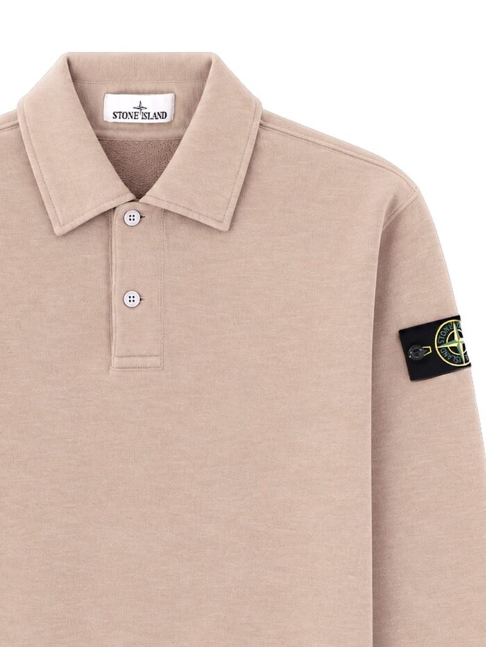 Stone Island Felpa Oversize Con Colletto Polo