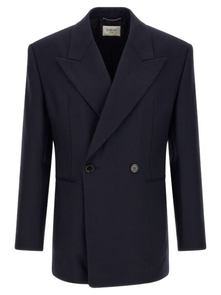 Saint Laurent Felted Wool Gabardine Blazer Jacket