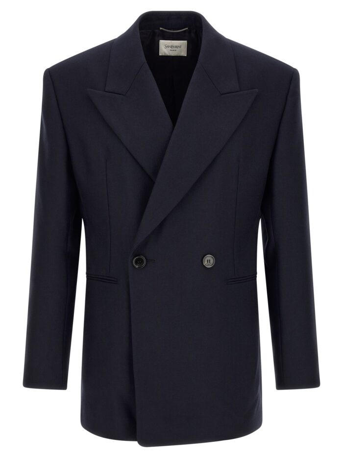Saint Laurent Felted Wool Gabardine Blazer Jacket