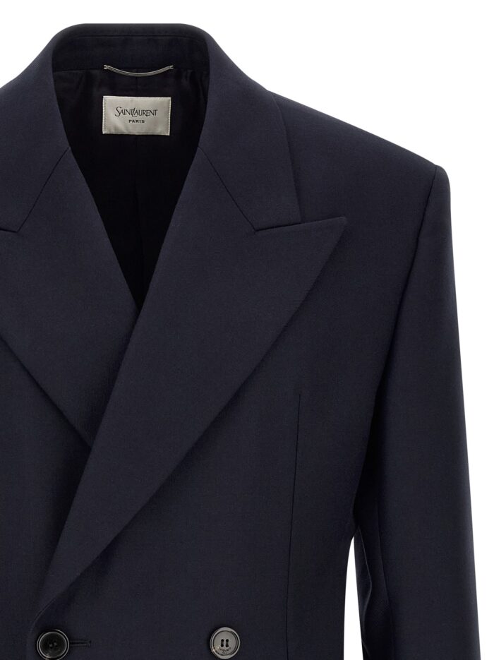 Saint Laurent Felted Wool Gabardine Blazer Jacket