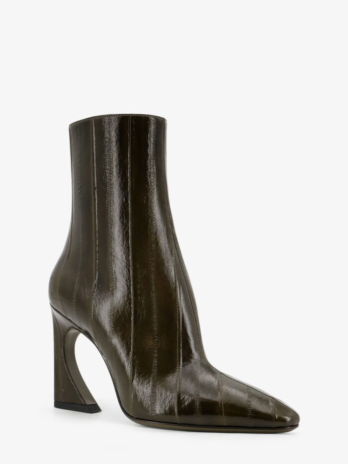 Fendi Arco Hagfish Leather Ankle Boots
